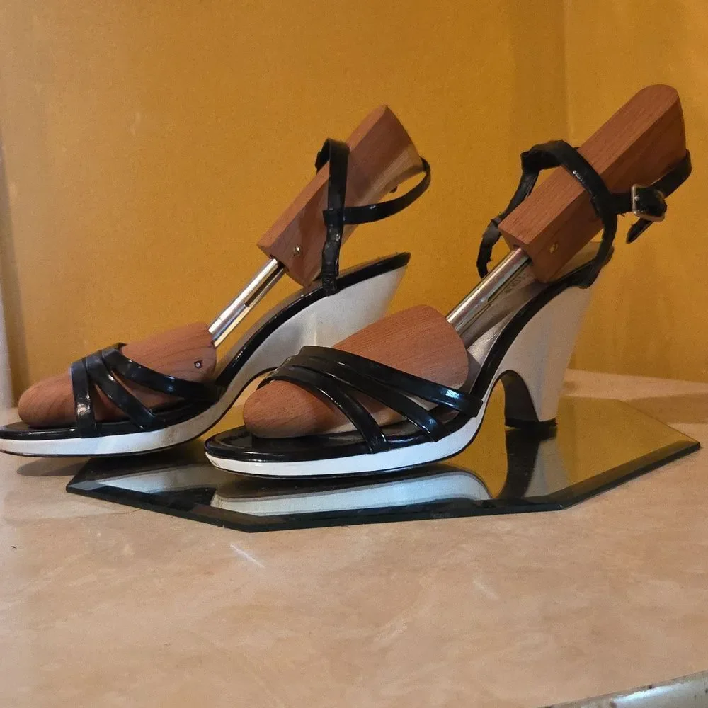 Worthington Black Strappy Heels - Picture 2 of 9